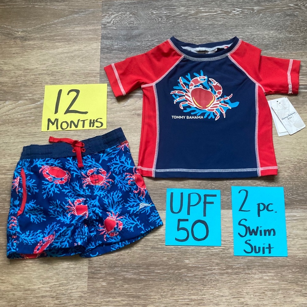 NWT Tommy Bahama Boys 12 Month 2pc Swimsuit